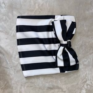 Striped Strapless Top